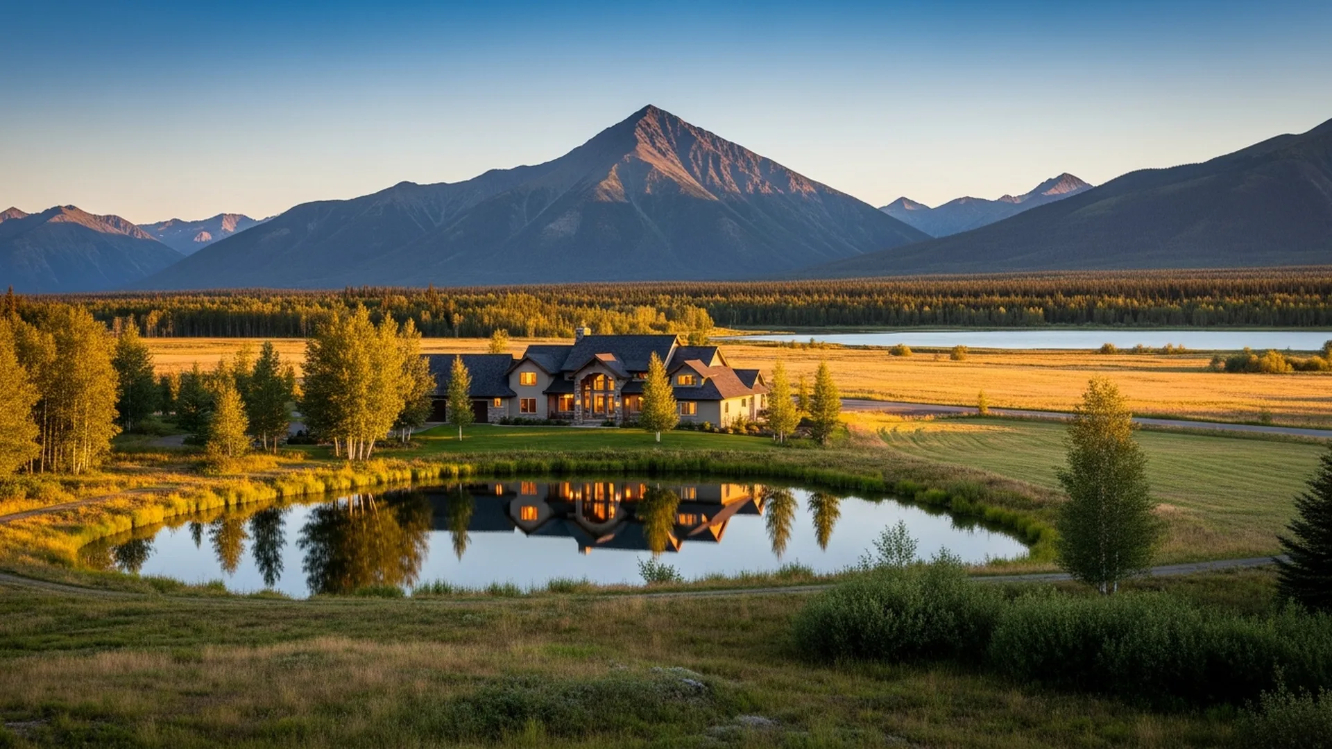 Expansive residential landscape in the Mat-Su Valley