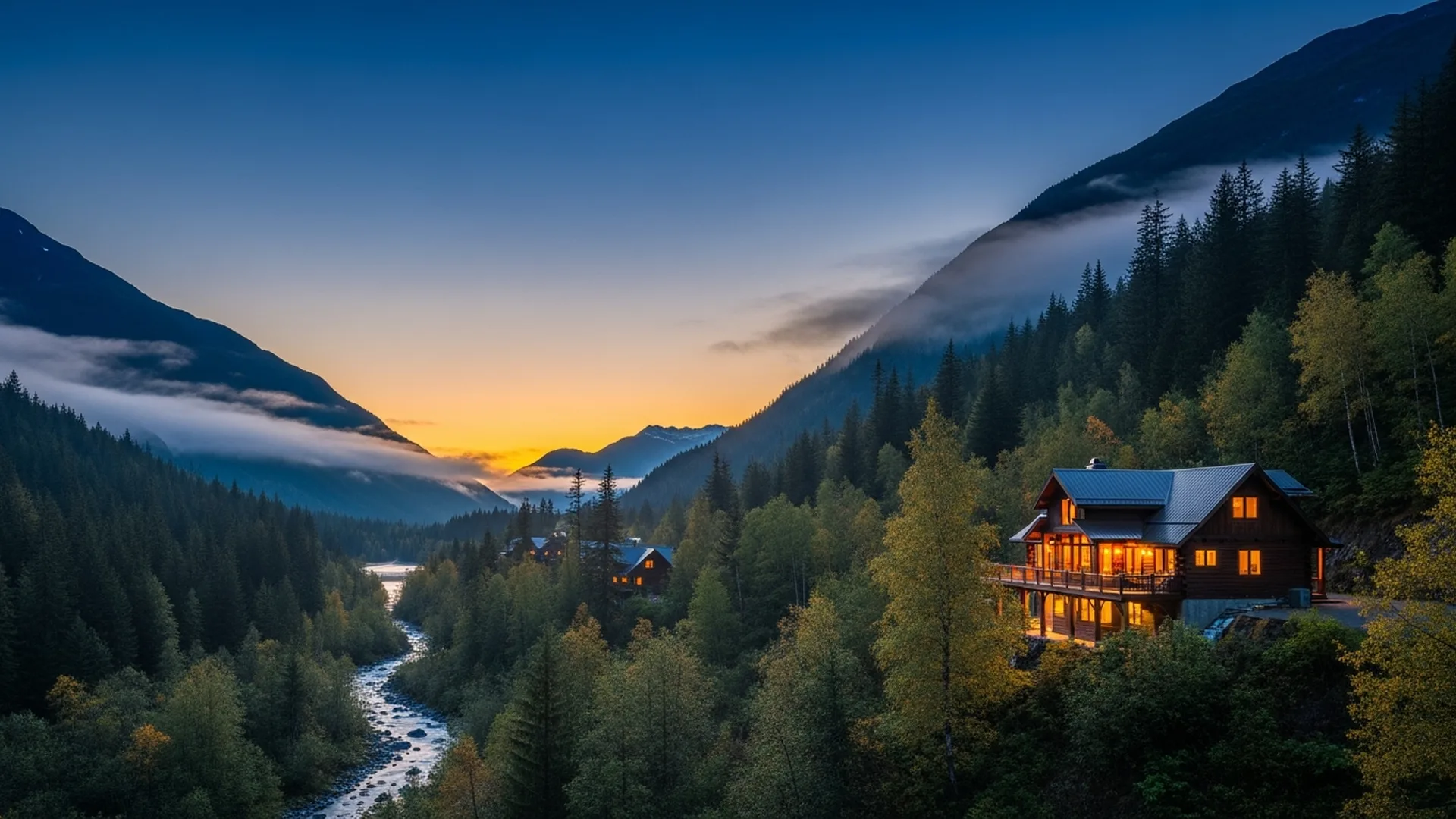 Luxury homes in Crow Creek in Girdwood, Anchorage-area Alaska — illustrative area imagery