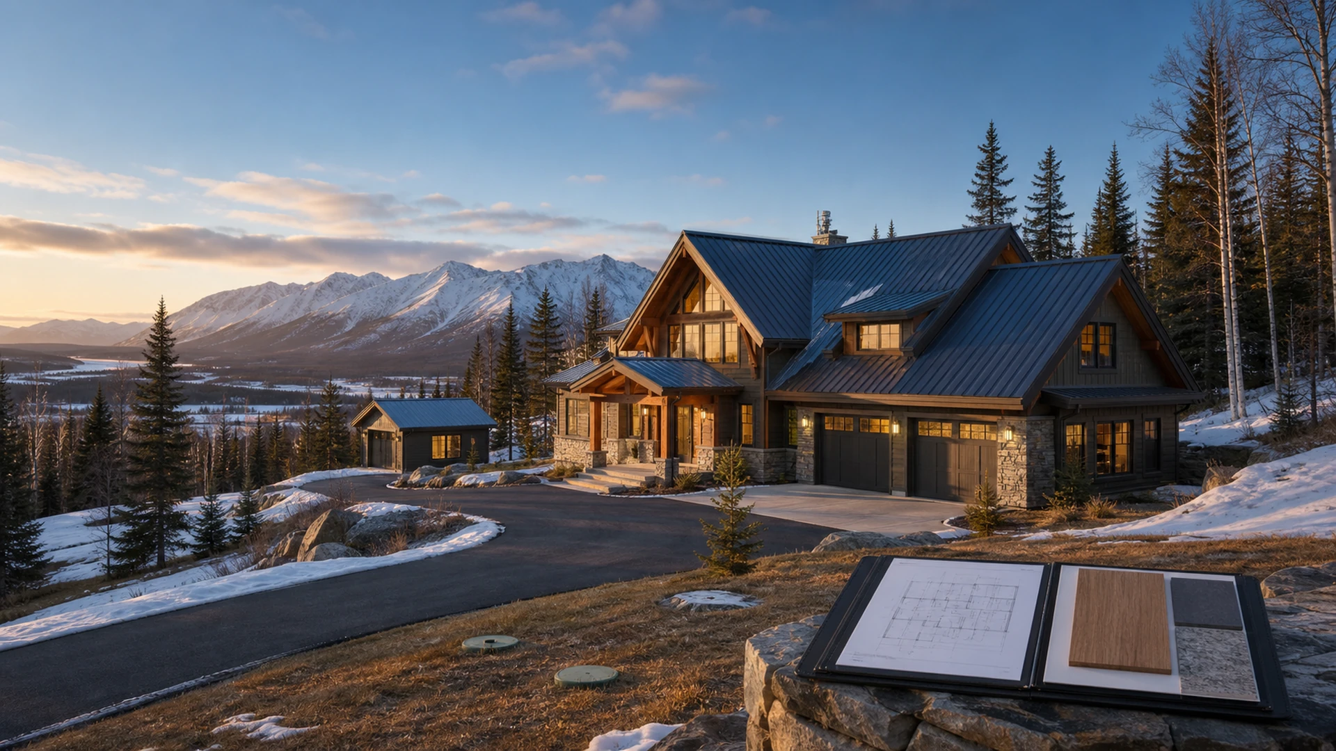 Custom-built homes in Eagle River, Anchorage-area Alaska — illustrative area imagery