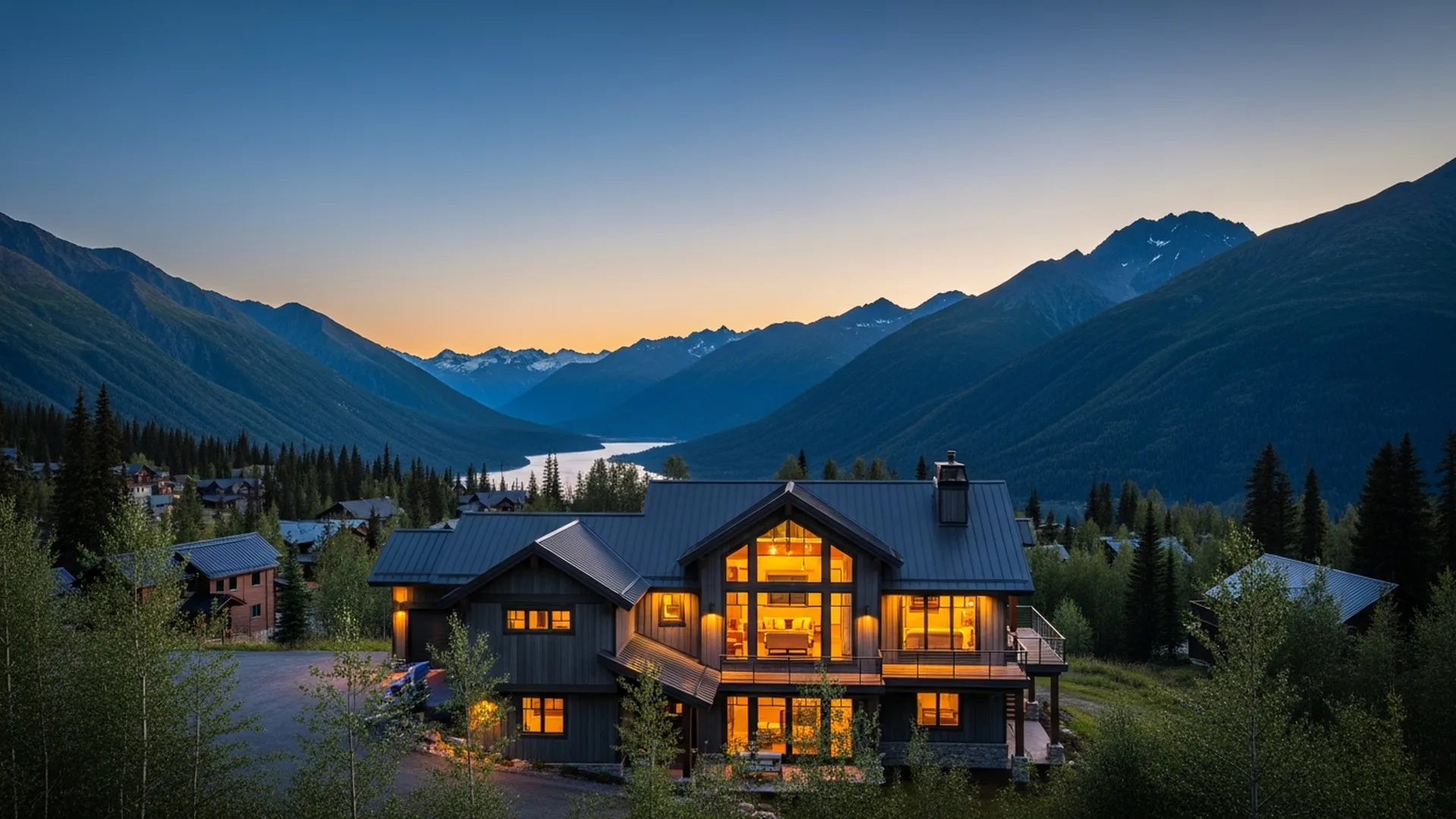 Luxury homes in South Fork in Eagle River, Anchorage-area Alaska — illustrative area imagery