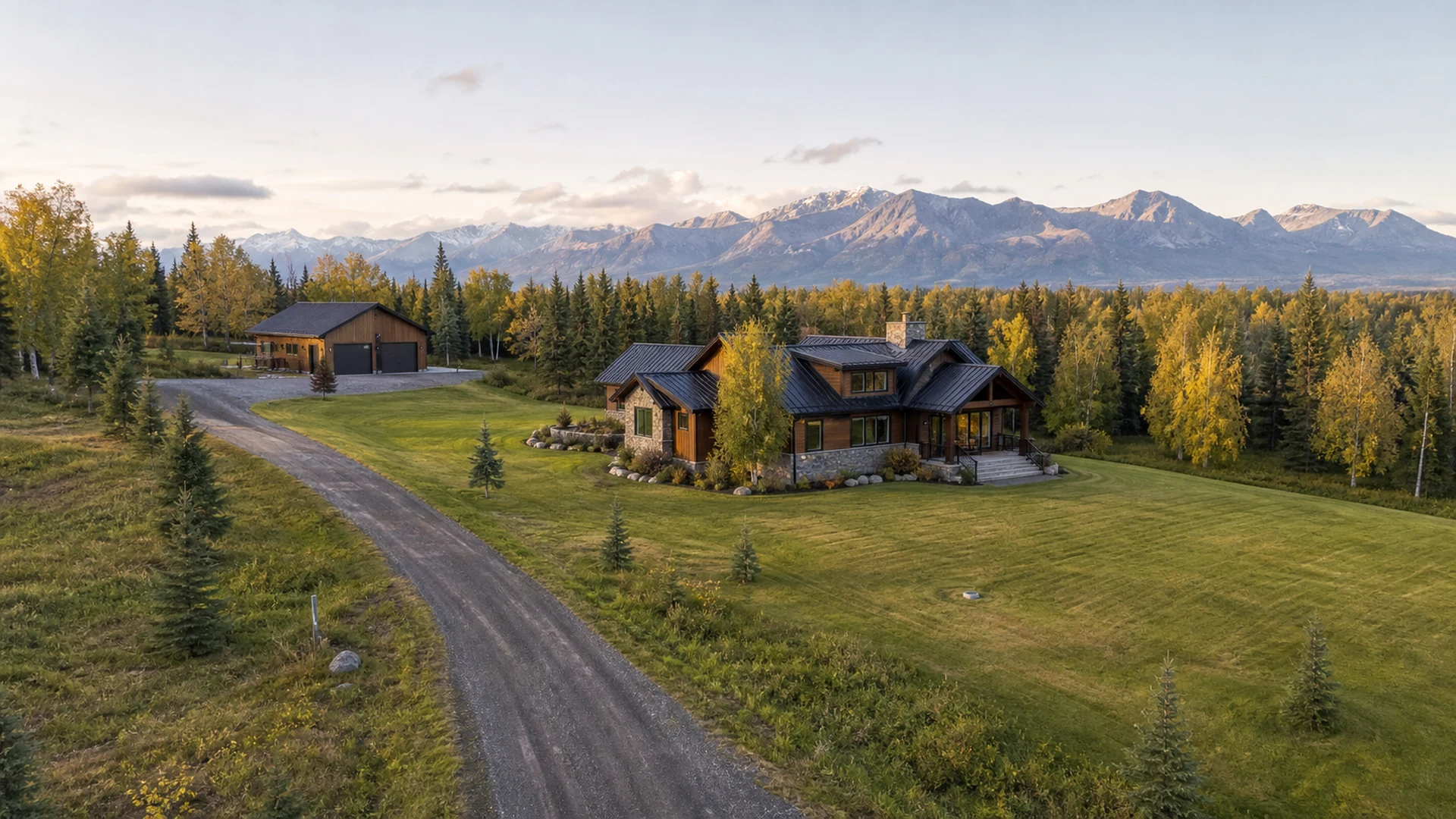 Anchorage Homes With Acreage, Alaska — illustrative comparison imagery