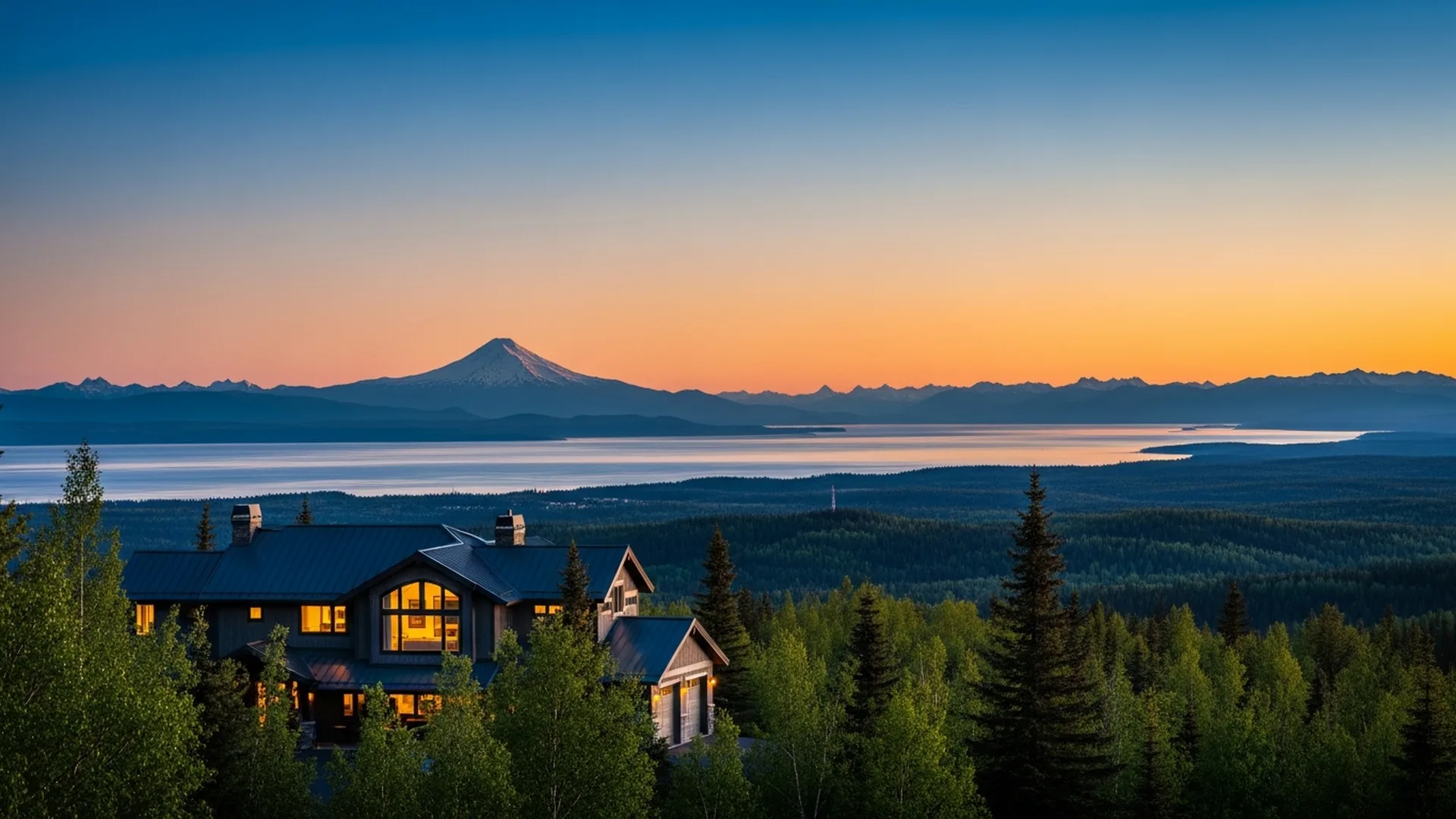 Luxury homes in Goldenview on the Anchorage Hillside, Alaska — illustrative area imagery