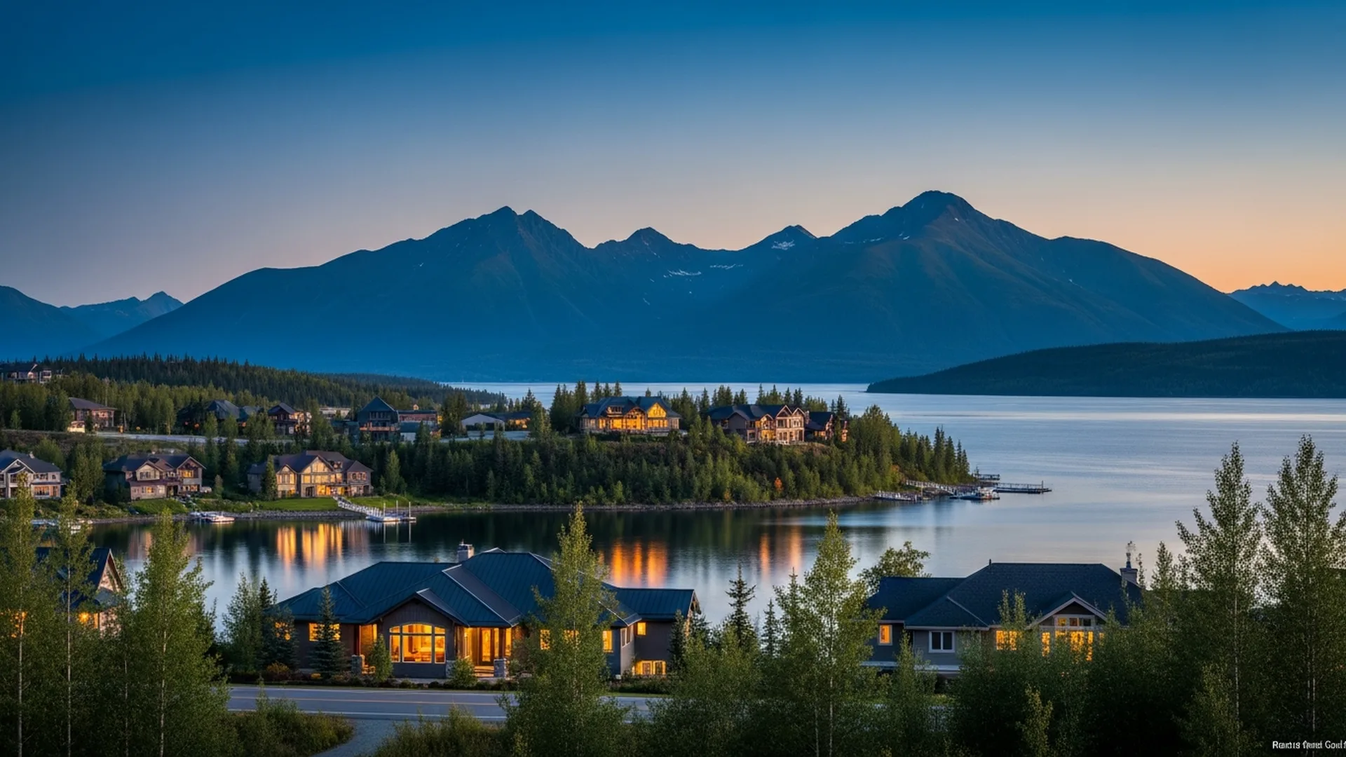 Luxury homes in Rocky Point near Palmer, Mat-Su Valley, Alaska — illustrative area imagery