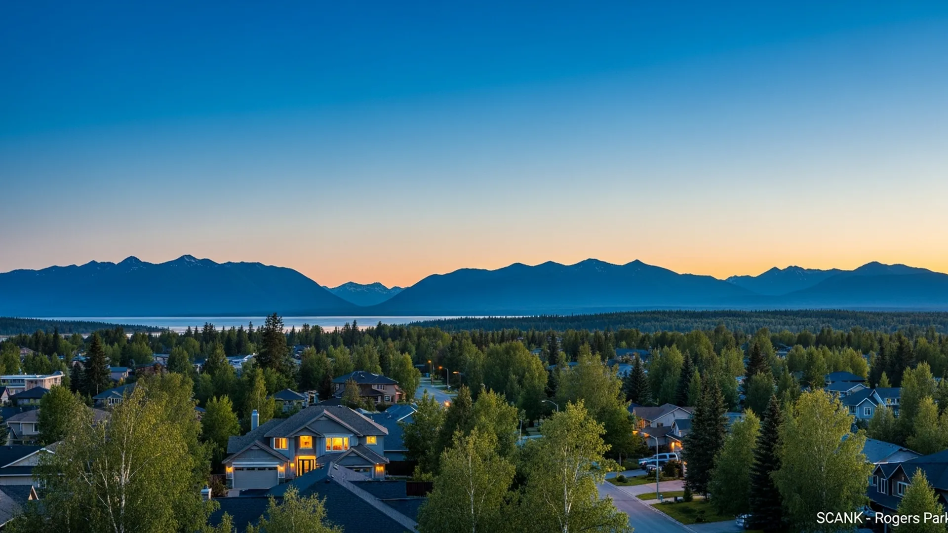 Luxury homes in Rogers Park in central Anchorage, Alaska &mdash; illustrative area imagery