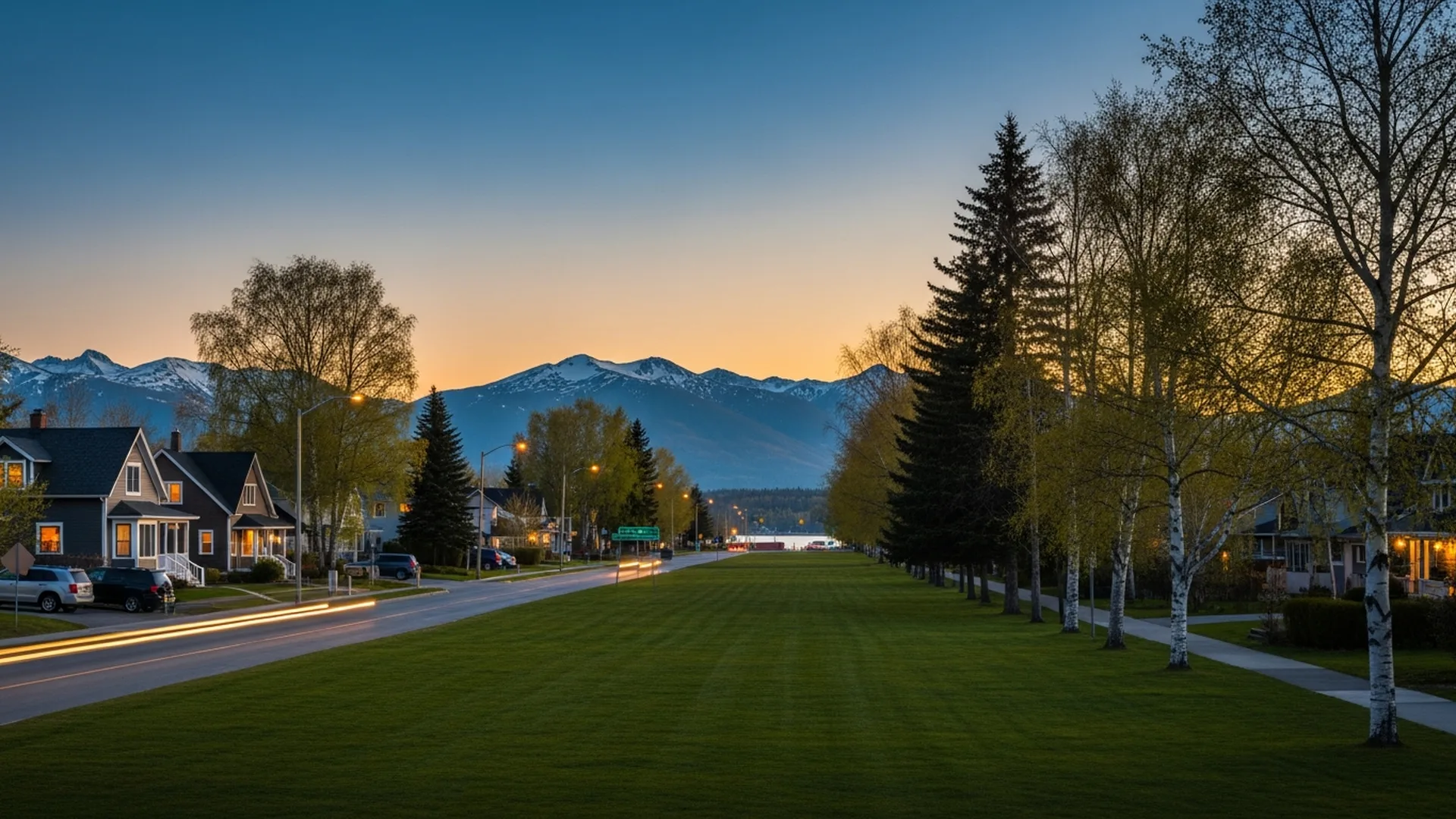 Luxury homes in South Addition near downtown Anchorage, Alaska — illustrative area imagery
