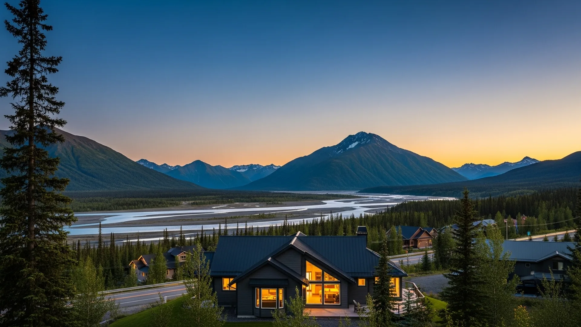Homes in The Butte near Palmer, Mat-Su Valley, Alaska — illustrative area imagery