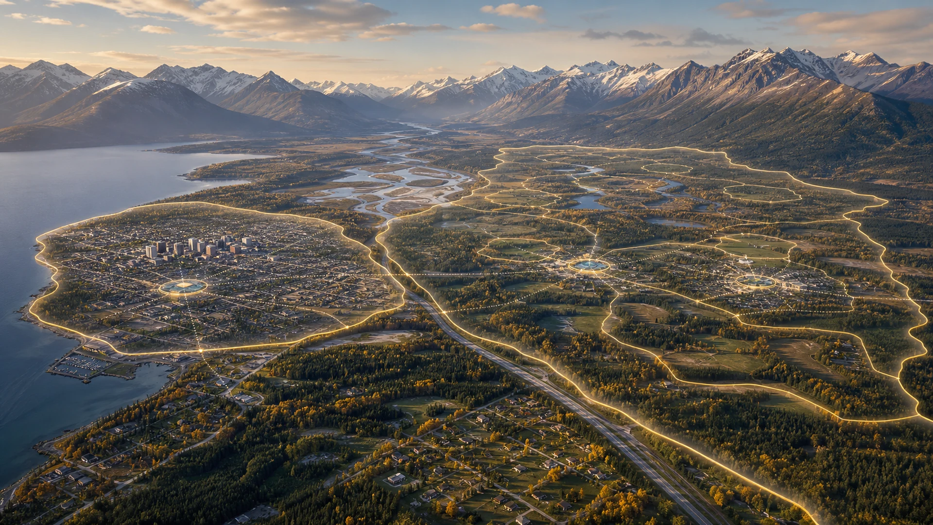 Borough and Municipality in Alaska — illustrative comparison imagery